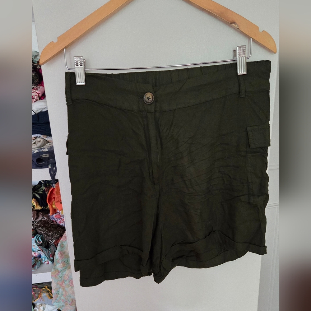 Army green shorts